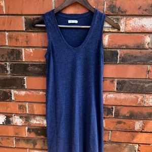 Madewell XS navy heather tank dress
